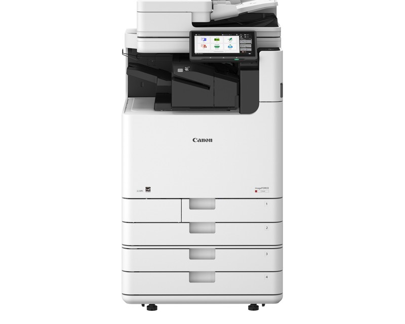 Multifuncional Canon imageFORCE con pantalla táctil y cuatro bandejas de papel